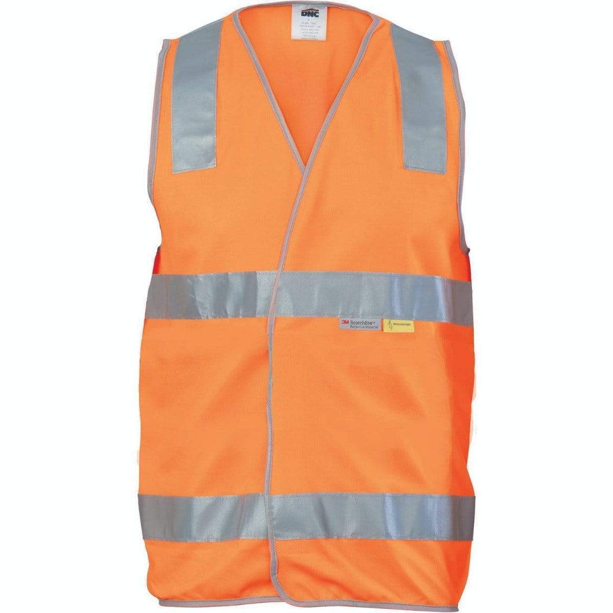 Dnc Workwear Day/night Hi-vis Safety Vest - 3803 Work Wear DNC Workwear Orange S 